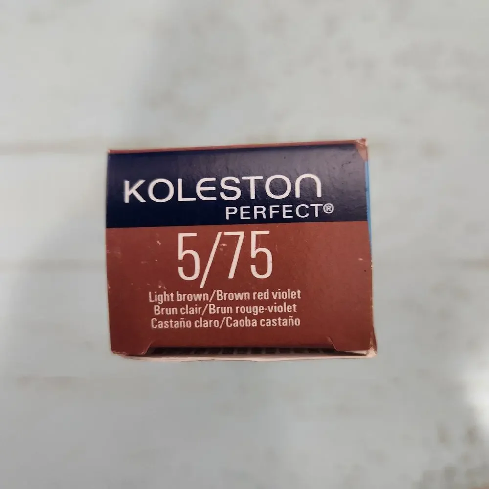 Wella Koleston Perfect 5/75 Light Brown/Brown Red Violet Permanent HairColor 2oz